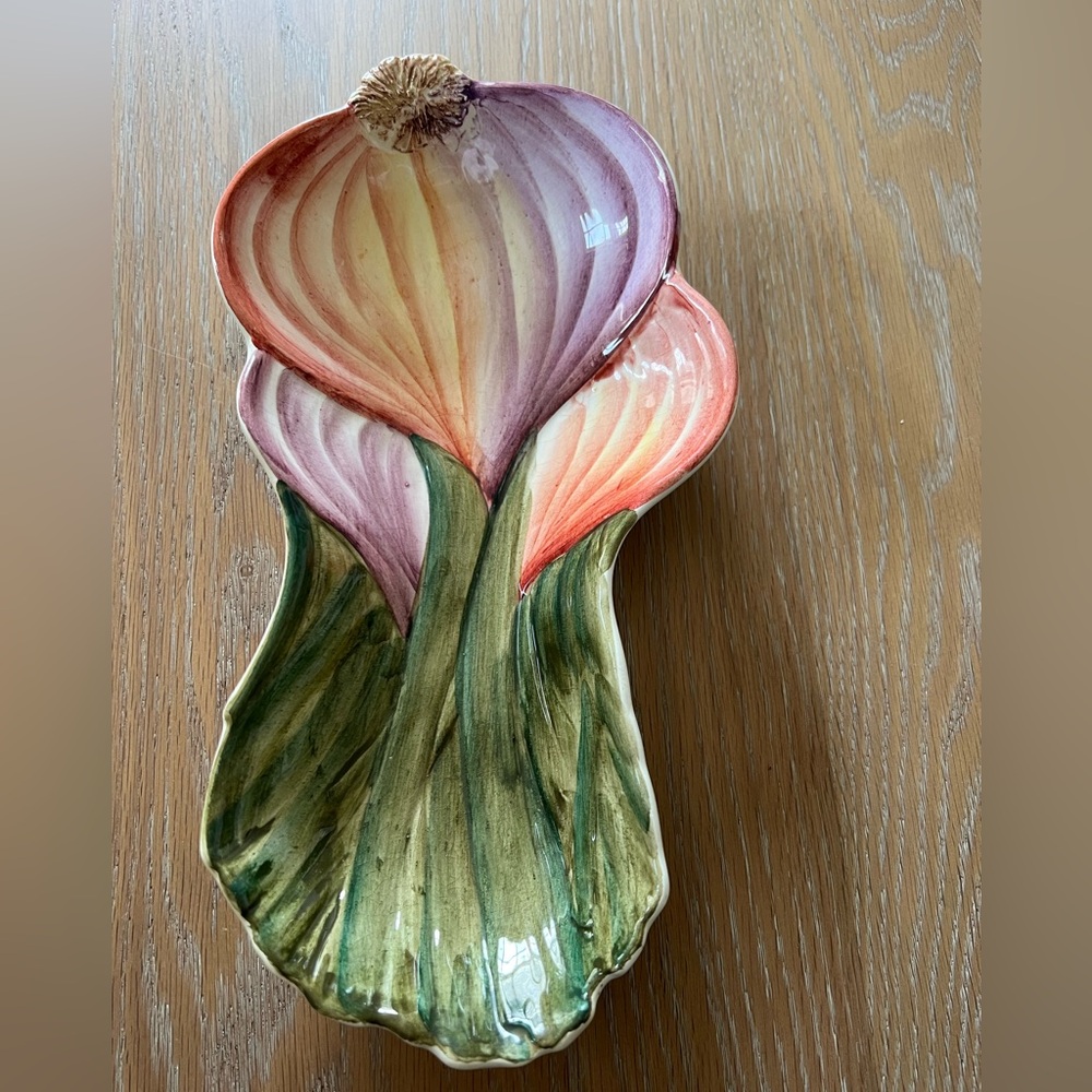 Vietri Vintage Red Onion Made Italy Serving Dish Discontinued Pattern 7769
